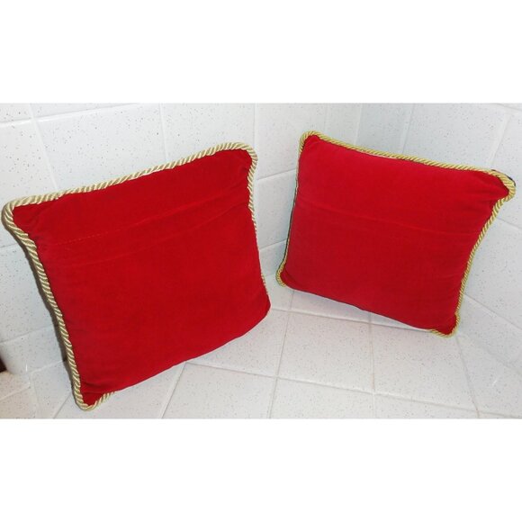 Vintage Needlepoint Christmas Pillow Lot Angels dove angel holiday decorative - Picture 9 of 12